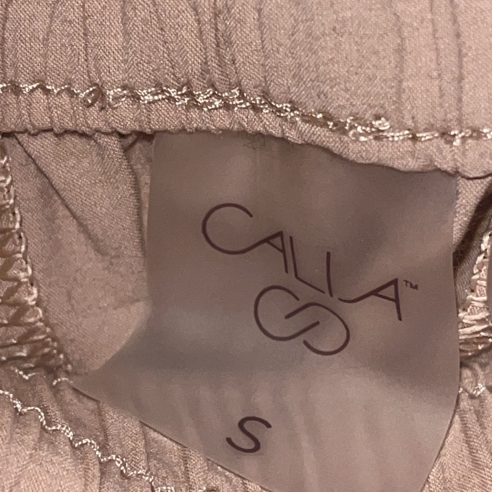 Calia by Carrie Underwood Nyluxe Joggers Pale Pink Size Small Zip Ankle - Picture 6 of 15
